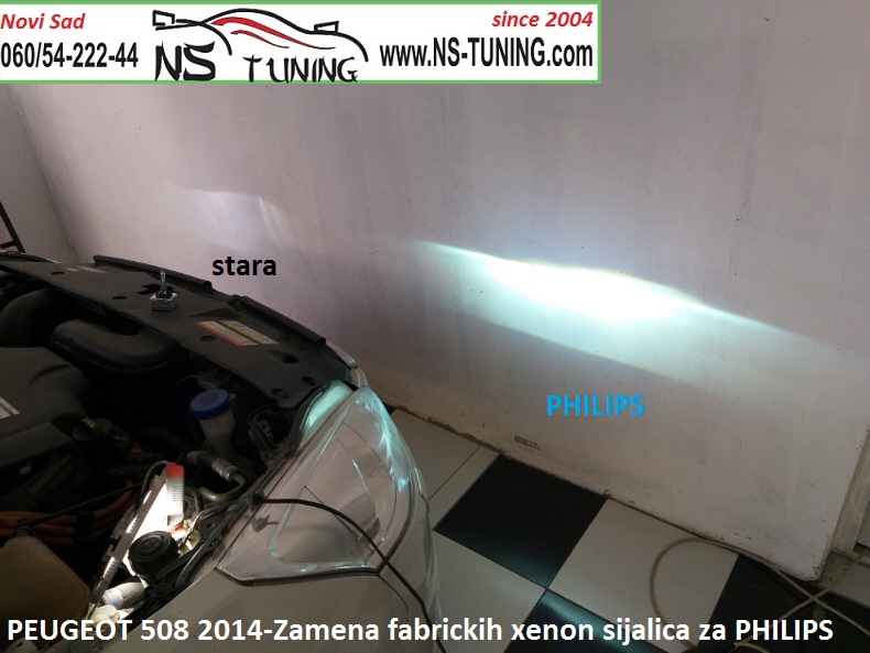 peugeot 508 2014 d1s xenon sijalica philips osram zamena novi sad tuning ns auto servis poliranje reparacija pezo